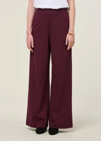 Pantalon en ecovero et matière recyclée | bordeaux "himaari - dark cranberry"