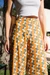 Pantalon ample en coton bio et ecovero | multicolore "big tiles wide leg pant topaz orange" - Brava Fabrics