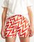 Caleçon bicolore rouge et blanc en coton bio - psycho red boxer
