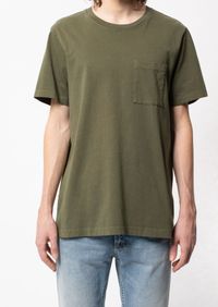 T-shirt avec poche kaki en coton bio - roy