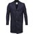 Manteau long bleu nuit en laine recyclé et polyester - wool coat - Knowledge Cotton Apparel