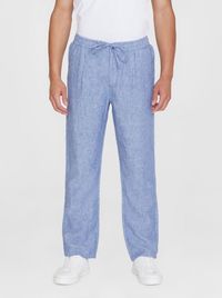 Pantalon en lin bio | bleu clair "fig loose linen pants moonlight blue"