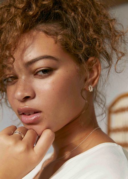 Boucles d'oreilles en argent recyclé - filigree oval studs