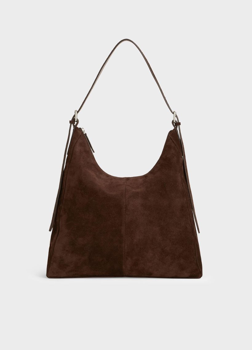 Sac cabas en cuir suède certifié | marron "hilo - coffee" - Vagabond