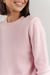 Pull col rond rose en laine mérinos recyclée - faded pink - Colorful Standard