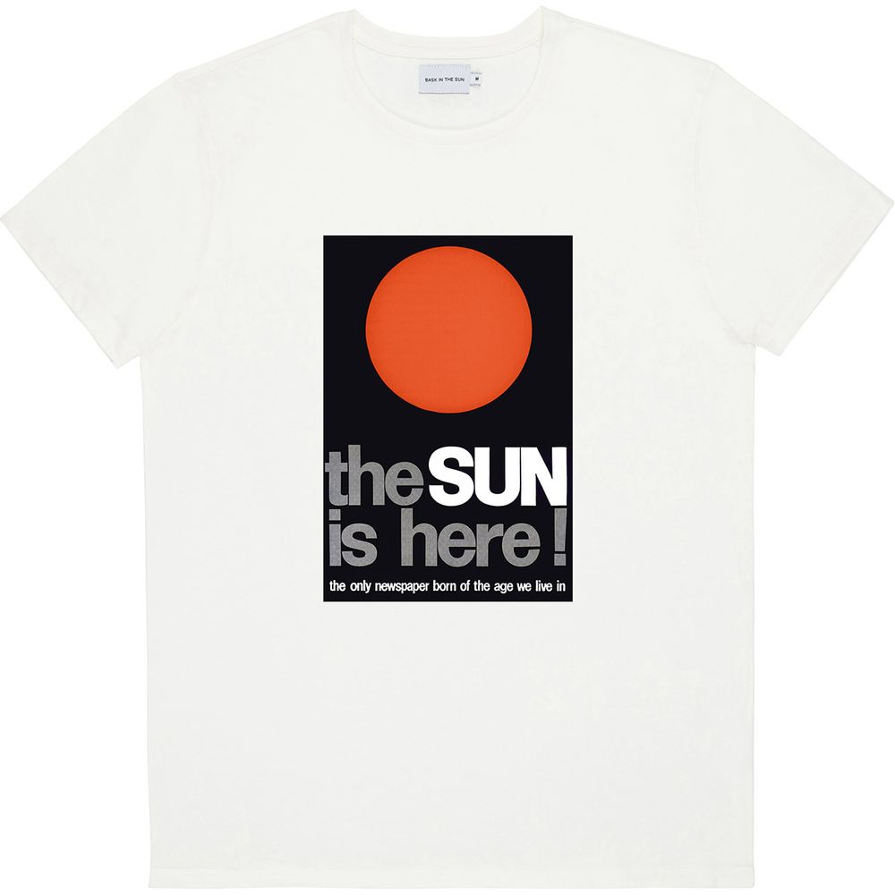 Tshirt en coton bio natural newspaper homme Bask in the Sun