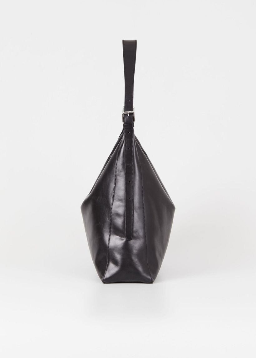 Sac cabas en cuir certifié | noir "hilo" - Vagabond