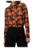 Chemise en ecovero | orange et noir  "bloom boho viscose blouse " - Brava Fabrics