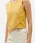 Top en coton bio | jaune "ambar crinkled eda top" - Thinking Mu