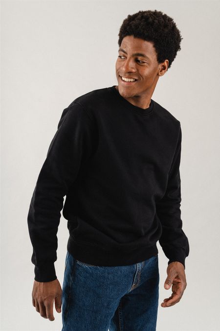 Sweat en coton bio | noir "deep black"
