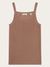Débardeur en coton biologique | marron "rib strap top tuffet" - Knowledge Cotton Apparel