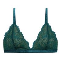 Soutien-gorge en dentelle turquoise en élasthanne recyclé - lima