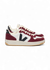 Baskets en cuir | multicolor "v-10 prime - white_black_amarante" - Veja