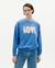 Sweat en coton bio | bleu à motif imprimé "love ecru heritage blue sweatshirt"