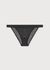 Culotte en matière recyclée | noir "mesh tanga briefs - black"