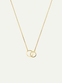 Collier en plaqué or certifié | doré "double-ring necklace - gold"