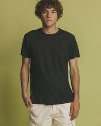 T-shirt noir en chanvre et coton bio