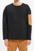 Pull ample noir en coton bio - utility crew neck sweat black jet