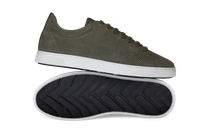 Chaussure semelle pneu recyclé suede olive - graviere