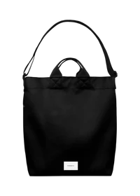 Sac tote/bandoulière 19l en matière recyclée | noir "ground shopper bag - black"