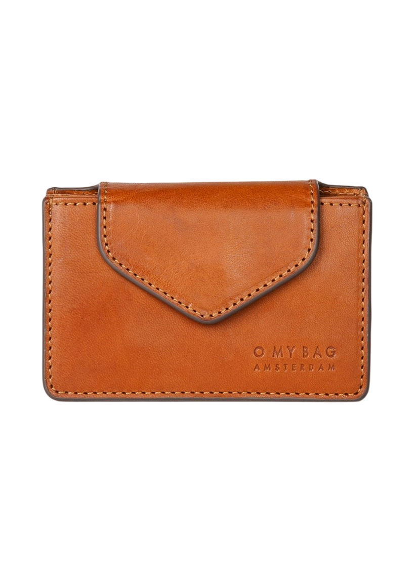 Portefeuille en cuir certifié | cognac "harmonica - cognac classic leather" - O My Bag
