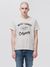 T-shirt imprimé blanc en coton bio - roy