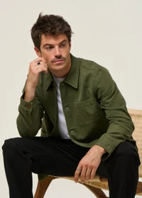 Veste workwear kaki en coton bio - barney worker jacket olive