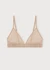 Soutien-gorge en nylon recyclé | marron "mesh triangle bralette - hazelnut"