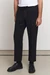 Pantalon droit flanelle en coton bio | noir "max eco melange black flannel"
