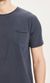 T-shirt bleu nuit à poche en coton bio - alder - Knowledge Cotton Apparel
