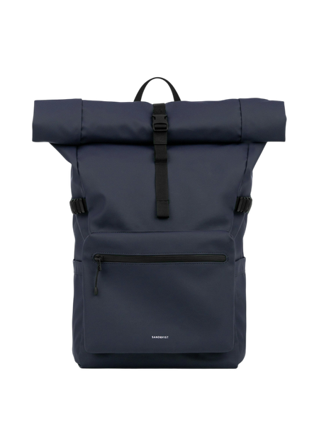 Sac à dos 34l en matière recyclée | bleu foncé "stream rolltop backpack l - navy"