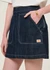 Jupe courte en coton bio | bleu "elvy workwear denim skirt - dark blue" - Nudie Jeans