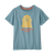 T-shirt imprimé bleu turquoise en coton bio - live simply seal upwell blue - Patagonia