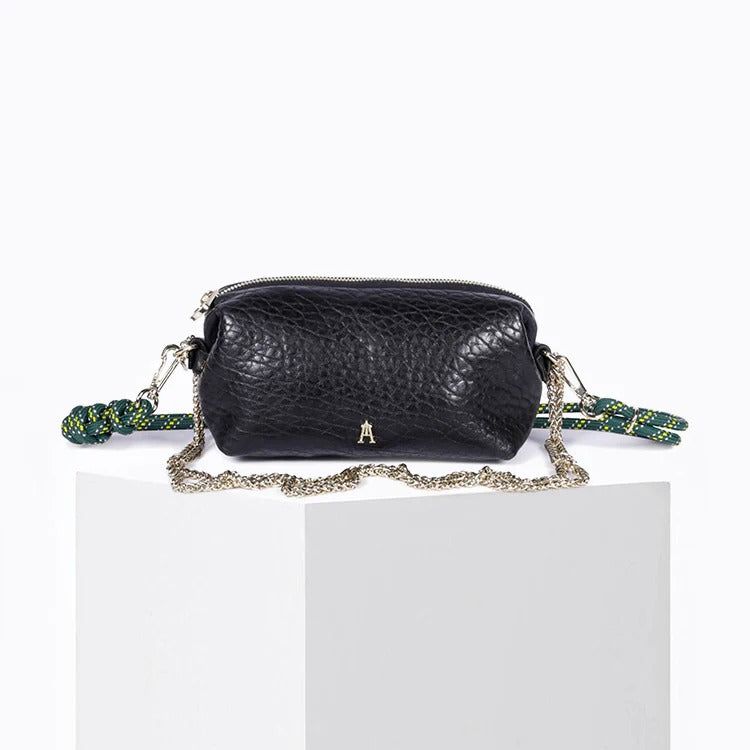 Sac à main cuir tannage végétal | noir "nuage - bubble noir" - Craie Studio