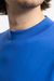 T-shirt en coton bio | bleu "big collar t-shirt french blue" - Rotholz