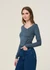T-shirt manches longues | bleu/ gris "casma - turbulence" - Jan'n June