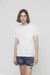 T-shirt uni blanc avec poche en coton bio