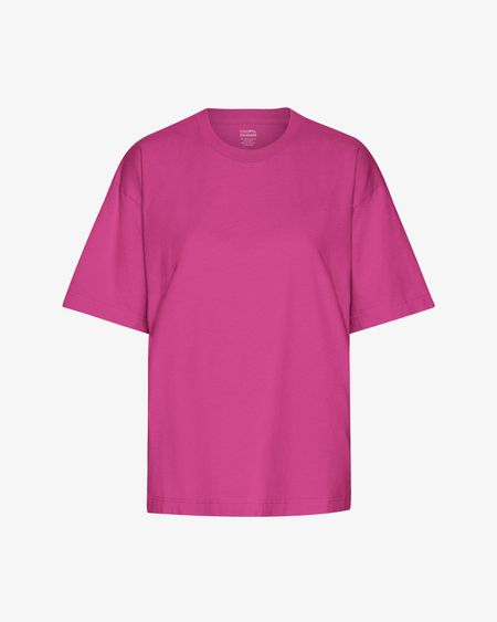 T-shirt ample en coton bio | rose "oversized organic t-shirt - magenta blaze"