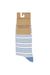 Chaussettes hautes bleues rayées en coton bio - stripe socks - People Tree - 1