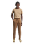 Pantalon droit en coton bio | marron "sahara camel"