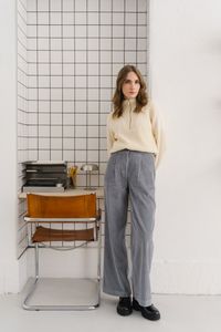 Pantalon ample en coton bio | gris "river corduroy manolita pants"