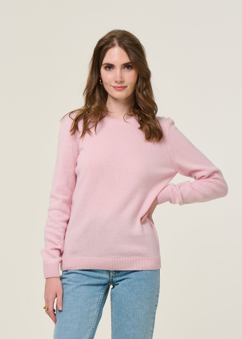 Pull en laine mérinos recyclée | rose "faded pink" - Colorful Standard
