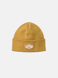 Bonnet jaune moutarde en coton bio - falksson beanie njco saffron