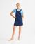 Robe salopette bleue en chanvre et coton bio - campanilla