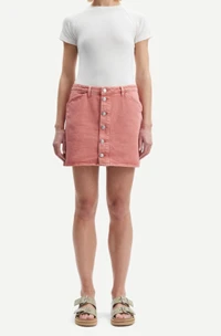Jupe en jean rose en coton bio - norma skirt root