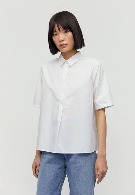 Blouse blanche en coton bio - saimaa