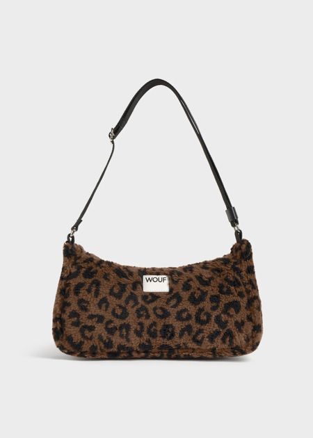 Sac d'épaule matières recyclées | marron "simona shoulder bag - simona" - Wouf