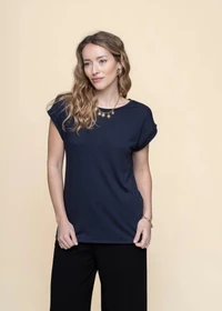 T-shirt en tencel et coton bio | marine "jilaana night sky"