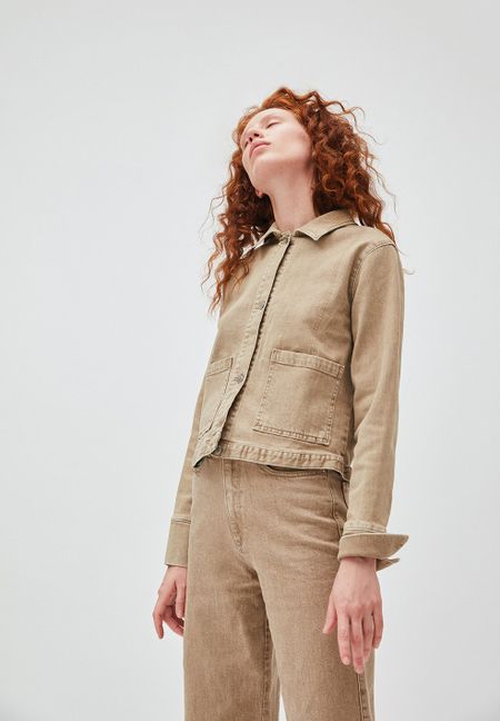 Veste beige en coton bio - maalia