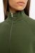 Robe pull zippé en coton bio | vert "half zip waffle dress forest green" - Rotholz